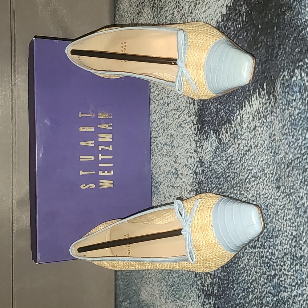 Vintage Stuart Weitzman Fabric & Leather Pumps - Size 9.5 / 9.5B